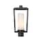 Z-Lite Sheridan 1 Light Outdoor Post Mount Fixture, Black & White Opal 595PHMR-BK - alternate 3